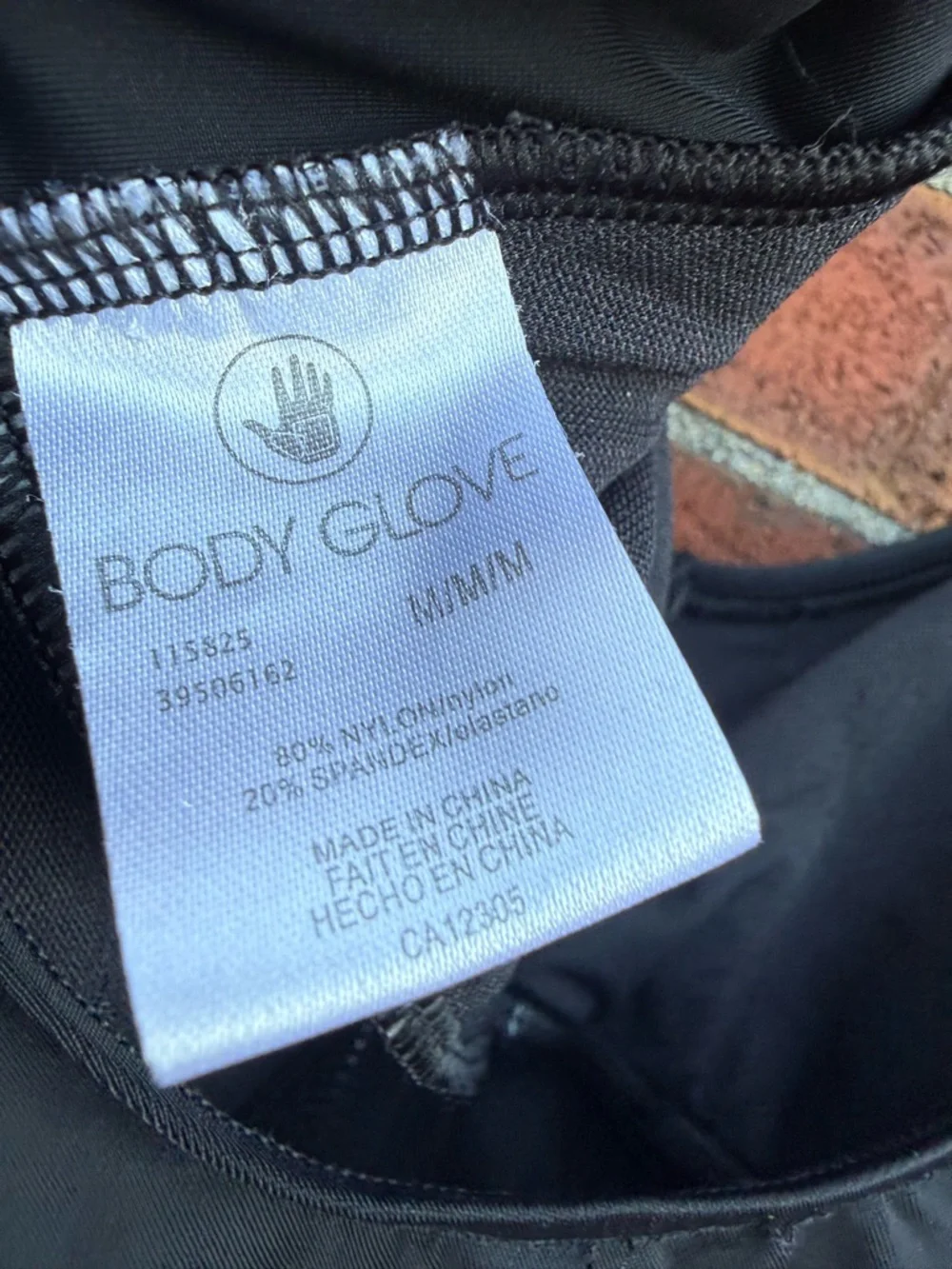 Body Glove Black Zip Front One Piece Swimsuit Medium Minimalist Bathing Suit